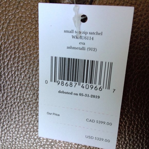 Kate Spade Eva Small Satchel Ash Metallic - Picture 9 of 13